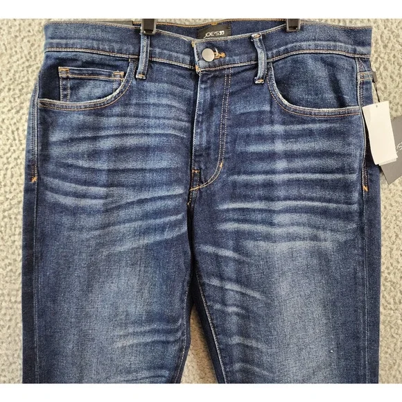 Joe's Jeans The Asher Slim Fit Jeans Mens 31 Navy Denim Faded Button Zip Closure - Picture 3 of 15